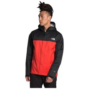 The North Face Venture 2 Hooded Waterproof Rain Jacket Flare/Tnf Black XL
